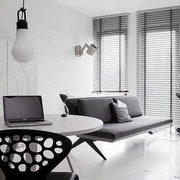 黑白现代一居室欣赏客厅