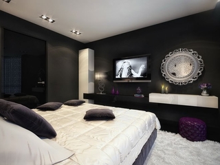 黑白现代奢华住宅欣赏卧室设计