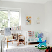 白色北欧两居室案例欣赏儿童房窗户