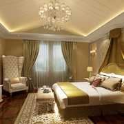 美式大宅设计效果图欣赏卧室效果