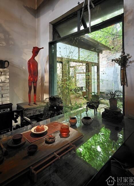 古风古色又时尚的茶馆设计 中式风格loft茶室