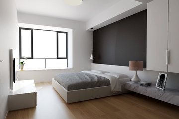 白色现代风格设计案例欣赏卧室窗户
