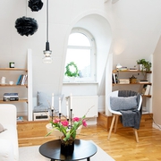 42平白色北欧公寓欣赏客厅设计