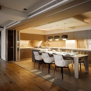 现代风格白色空间效果图餐厅设计
