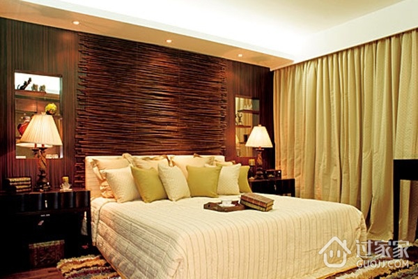 新中式两居室设计欣赏卧室背景墙