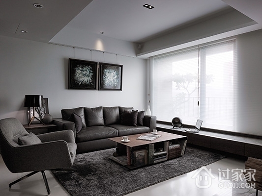 现代白色住宅空间欣赏客厅效果