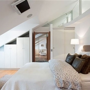 白色现代阁楼设计案例欣赏卧室吊顶