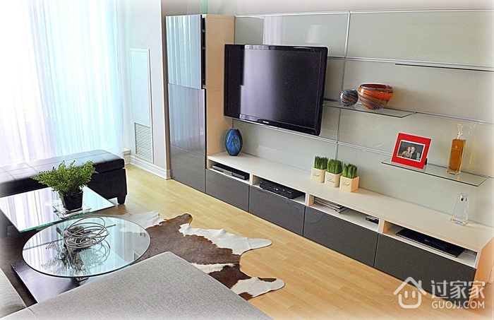 时尚现代一居室设计图片客厅电视柜