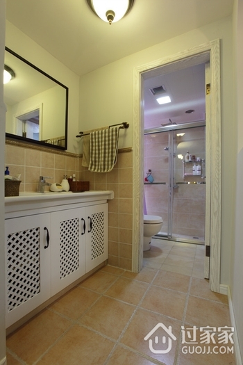 95平美式舒适住宅欣赏洗手间