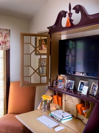 美式乡村风格装饰图卧室多功能书桌