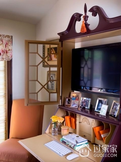 美式乡村风格装饰图卧室多功能书桌