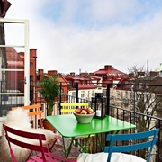 70平白色北欧住宅欣赏阳台设计