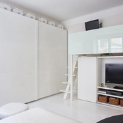 30平白色现代公寓欣赏卧室