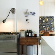 白色复古混搭一居室欣赏厨房设计