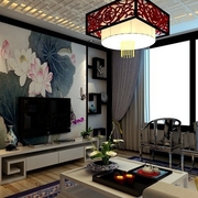 100平新中式住宅欣赏客厅设计