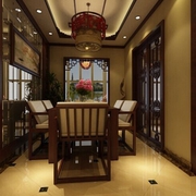 骨木色餐厅餐桌摆设 纯纯的中式风