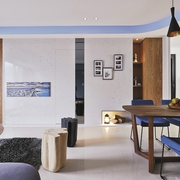 蓝色地中海旋律住宅欣赏客厅效果