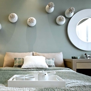 新中式风格设计卧室背景墙设计图