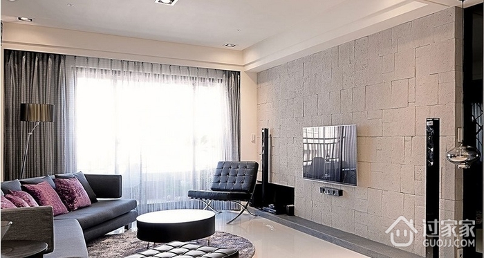 白色现代风格设计欣赏客厅陈设