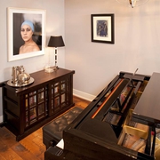 现代别墅设计效果图钢琴摆设