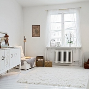 57平白色北欧一居室欣赏卧室陈设