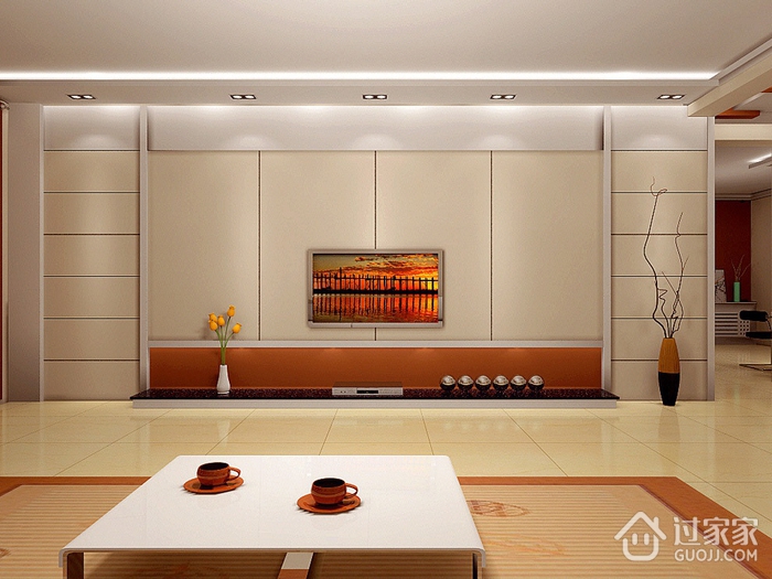 简约风格两居室效果图欣赏客厅设计