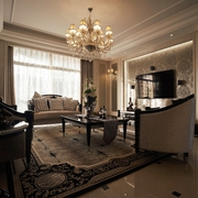 奢华欧式设计大平层欣赏客厅