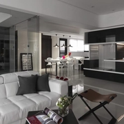 黑白时尚幸福现代住宅欣赏客厅效果