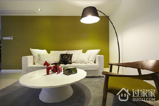 76平白色现代风住宅欣赏客厅设计