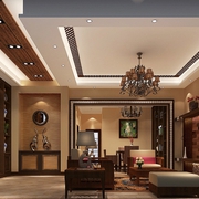 146平奢华新中式欣赏客厅设计