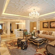 奢华欧式140平住宅欣赏客厅设计