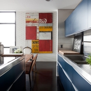 白色现代流行公寓欣赏厨房效果