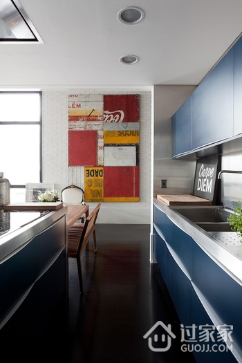 白色现代流行公寓欣赏厨房效果