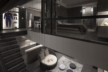 现代复式灰色空间欣赏客厅