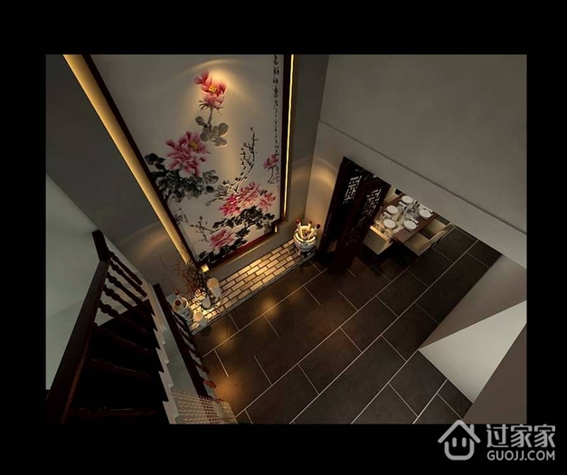 中式风格别墅装饰设计俯视图