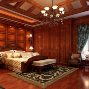 138平美式大宅设计欣赏卧室效果