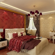 美式风格两居室效果图欣赏卧室
