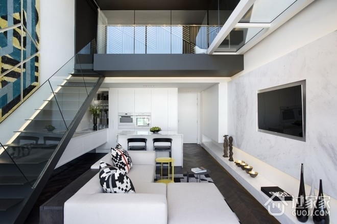 现代时尚复式住宅欣赏客厅设计