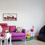 37平单身现代公寓欣赏客厅效果