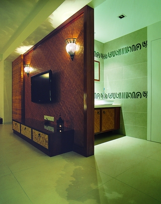 东南亚风格效果图电视背景墙