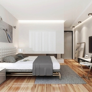 79平白色现代风格住宅欣赏卧室