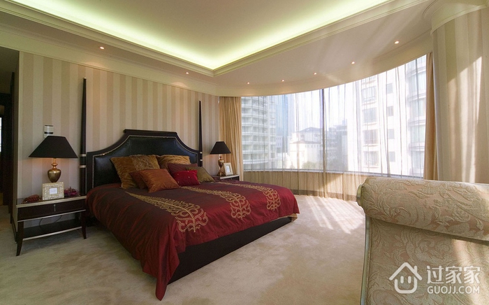 120平中式风格案例欣赏卧室