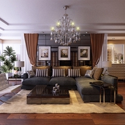 120平现代风格案例欣赏客厅