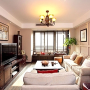 93平美式风格住宅欣赏客厅设计