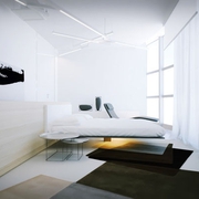 简洁现代白色住宅欣赏卧室