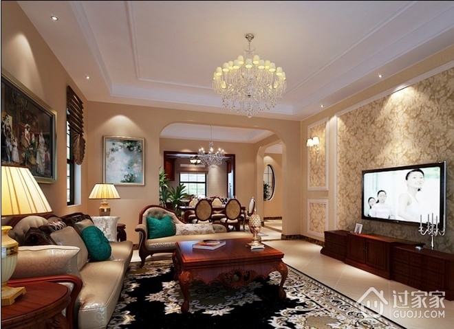 美式奢华大宅设计欣赏客厅