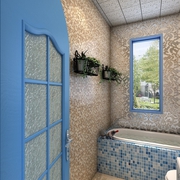 蓝色地中海家居案例欣赏卫生间室内门