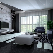 82平现代风格效果图欣赏客厅设计