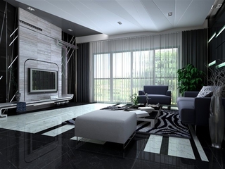82平现代风格效果图欣赏客厅设计