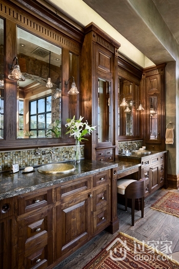 美式别墅装饰效果套图欣赏洗手间